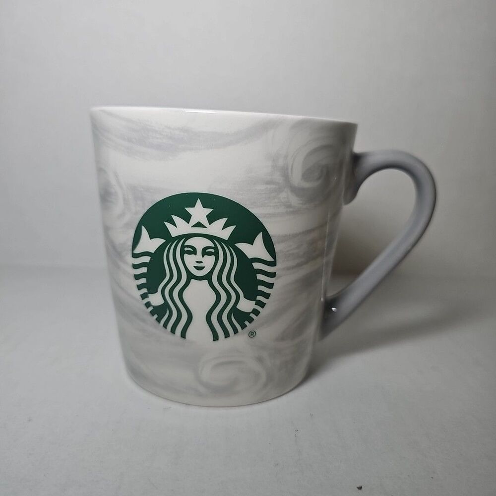 Starbucks 2020 Holidays Coffee 18oz Mug Gray Swirl Marble